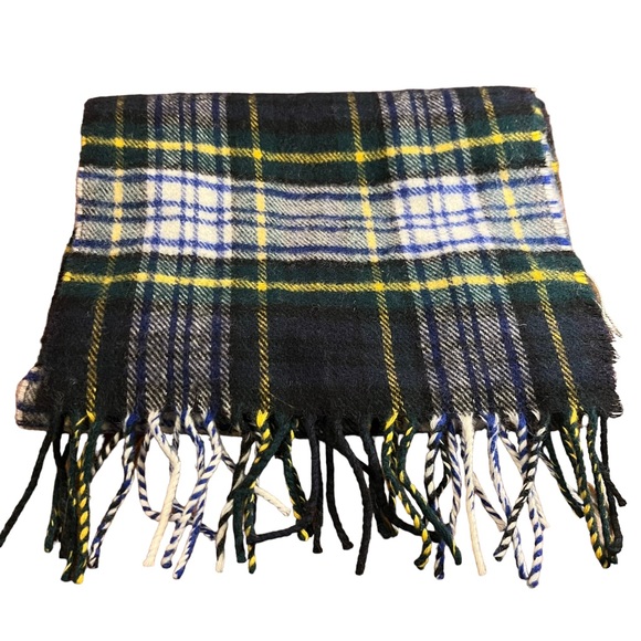 Royal Speyside Lambswool Scarf Made in Scotland Green Plaid - Picture 3 of 7